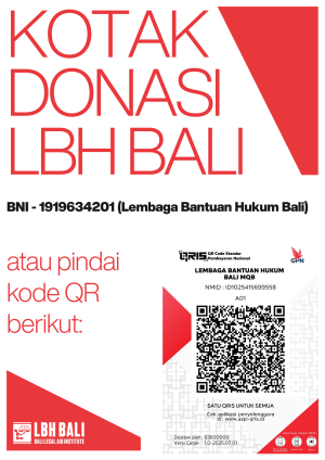 ⚠️ PENTING SEBELUM TRANSFER: Pastikan nama penerima yang muncul di aplikasi E-Wallet / Bank Anda adalah "LEMBAGA BANTUAN HUKUM BALI". Jika muncul nama pribadi atau nama lain, JANGAN lakukan transfer dan segera hubungi kami.